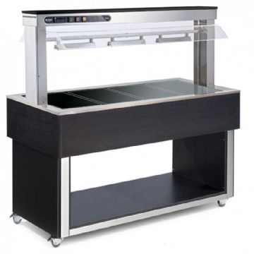 Buffet central avec dessus chauffant en verre trempé AFINOX Buffet central avec dessus chauffant en verre trempé AFINOX