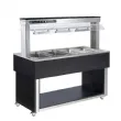 Buffet chauffant bain-marie central avec cuve pour bacs GN1/1 AFINOX