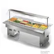 Buffet chauffant bain-marie central en inox avec cuve pour bacs GN1/1 TECFRIGO