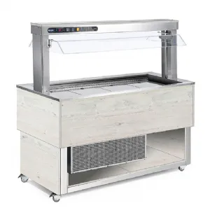 Buffet central avec cuve réfrigérée réglable AFINOX TR-BLUE+6W
