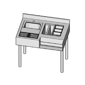 Table de prparation de cocktail largeur 1400mm TECNOSTEEL - SCL01/140