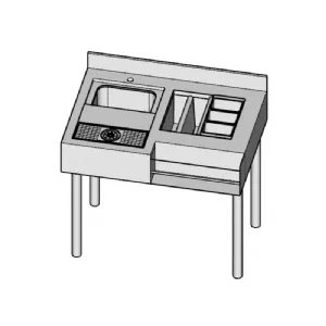 Table de prparation de cocktail largeur 1400mm TECNOSTEEL - SCL01/140 SCL01/140