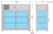 Vitrine rfrigre de comptoir 200 litres TECFRIGO - LINUS 200 130758