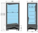 Vitrine rfrigre 4 faces vitres ngative statique TECFRIGO - MARILYN Marilyn 650 GBT