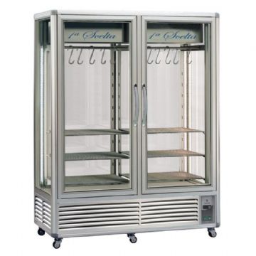 Armoire maturation 4 faces vitrées positive ventilée spécial viande TECFRIGO Armoire maturation 4 faces vitrées positive ventilée spécial viande TECFRIGO