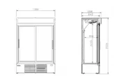Armoire � boisson 2 portes vitr�es 1110 Litres positif compatible 60 Hz INFRICO ERC100-60hz