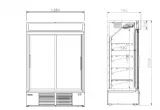 Armoire � boisson 2 portes vitr�es 1310 Litres positif compatible 60 Hz INFRICO ERC130-60hz