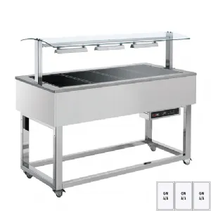 Buffet chauffé, vitrocéramique GN 3-1/1 RAL | REDFOX ES BROWN+ 3R