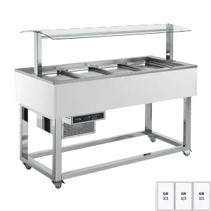 Buffet à froid positif GN 3-1/1 RAL | REDFOX ES GREEN+ 3R