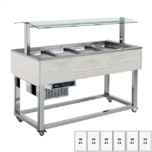 Buffet à froid positif GN 6-1/1 Hemlock | REDFOX ES GREEN+ 6H