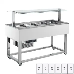 Buffet à froid positif GN 6-1/1 RAL | REDFOX ES GREEN+ 6R