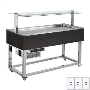 Buffet à froid positif GN 3-1/1 Wenge | REDFOX ES LIME+ 3W