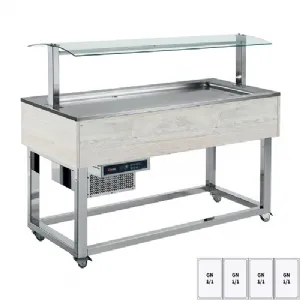 Buffet à froid positif GN 4-1/1 Hemlock | REDFOX ES LIME+ 4H