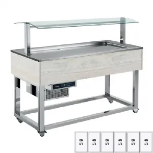 Buffet à froid positif GN 6-1/1 Hemlock | REDFOX ES LIME+ 6H