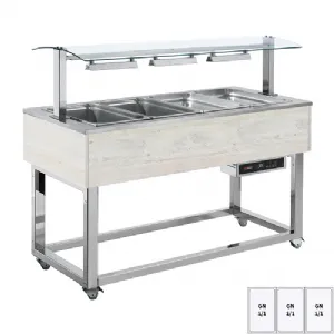 Buffet chauffé, à eau GN 3-1/1 Hemlock | REDFOX ES RED+ 3H