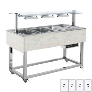 Buffet chauffé, à eau GN 4-1/1 Hemlock | REDFOX ES RED+ 4H