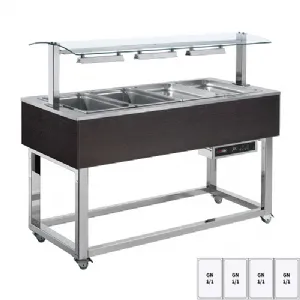 Buffet chauffé, à eau GN 4-1/1 Wenge | REDFOX ES RED+ 4W