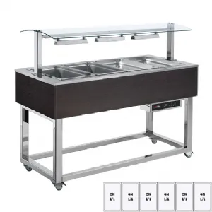 Buffet chauffé, à eau GN 6-1/1 Wenge | REDFOX ES RED+ 6W