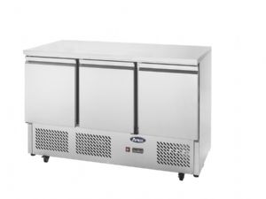Saladette réfrigérée 3 portes avec dessus inox ATOSA Saladette réfrigérée 3 portes avec dessus inox ATOSA