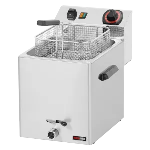 Friteuse électrique 0,75 kW/l, 8 l TOP avec robinet de vidange 230V/3 | REDFOX FE 07 VT