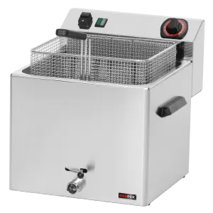 Friteuse électrique 0,74 kW/l, 11 l TOP avec robinet de vidange 400 V | REDFOX FE 10 T