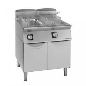Friteuse professionnelle  gaz 2x17 Litres sur coffre GIORIK