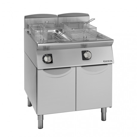 Friteuse à gaz professionnelle 2x10 L JUS TRC double AFI