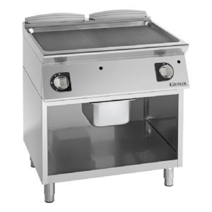 Plancha professionnelle gaz acier chrome lisse 800 GIORIK