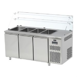 Saladette rfrigre 3 portes GN1/1 FREEZERLINE - Vitrine haute