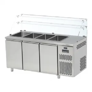 Saladette rfrigre 3 portes GN1/1 FREEZERLINE - Vitrine haute PPSA703ANS2FL