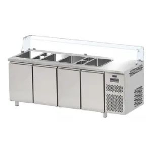 Saladette rfrigre 4 portes GN1/1 FREEZERLINE - Vitrine basse PPSA704ANS1FL