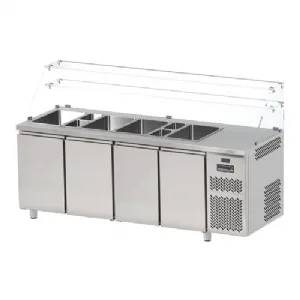 Saladette rfrigre 4 portes GN1/1 FREEZERLINE - Vitrine haute PPSA704ANS2FL