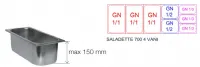 Saladette rfrigre 4 portes GN1/1 FREEZERLINE - Vitrine basse PPSA704ANS1FL
