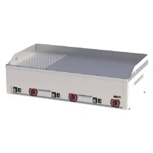 Plaque de cuisson 97x48 électrique rainurée et lisse TOP 400 V | REDFOX FTHR 90 E