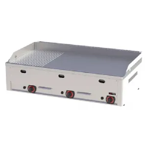 Plaque de cuisson 97x48 à gaz rainurée et lisse TOP | REDFOX FTHR 90 G