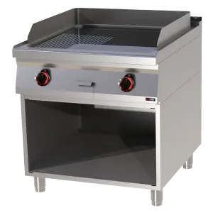 Plaque de cuisson 71x65 électrique chromée combinée avec soubassement | REDFOX FTHRC 90/80 E