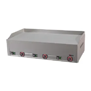Plaque de cuisson 97x48 électrique chrome durable rainurée et lisse TOP 400 V | REDFOX FTHRC 90 E