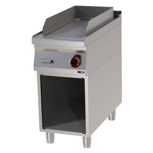 Plaque de cuisson 31x65 électrique nervurée avec soubassement 400 V | REDFOX FTR 90/40 E