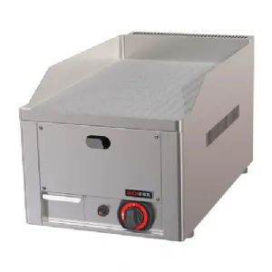 Plaque de cuisson 32x48 à gaz chrome durable rainurée TOP | REDFOX FTRC 30 G