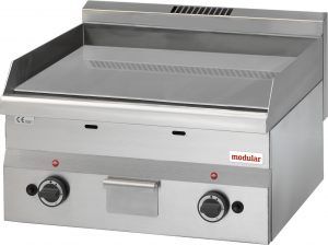Plancha professionnelle gaz chrome lisse 2 zones MODULAR en stock