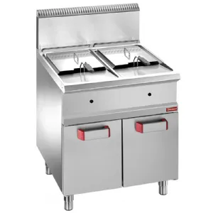 Friteuse professionnelle gaz 2x14 litres sur placard DIAMOND G7/F28A7