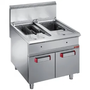 Friteuse professionnelle gaz 2x18 Litres sur placard gamme 900 DIAMOND G9/F36A8-N