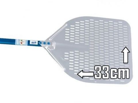 Pelle  pizza carre perfore en aluminium 33x33cm GI METAL