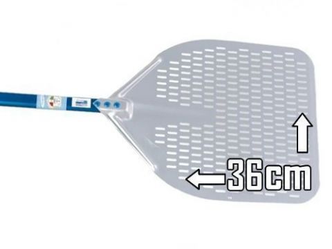 Pelle  pizza carre perfore en aluminium 36x36cm GI METAL