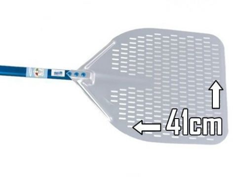 Pelle  pizza carre perfore en aluminium 41x41cm GI METAL