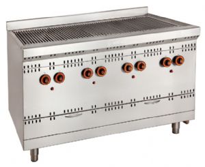 Barbecue en inox  Gaz professionnel 4 grilles fixes GRELHACO - GGSD-4C