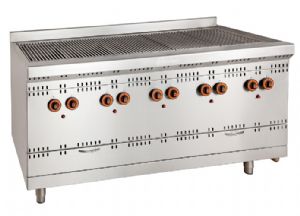 Barbecue en inox  Gaz professionnel 5 grilles fixes GRELHACO - GGSD-5C