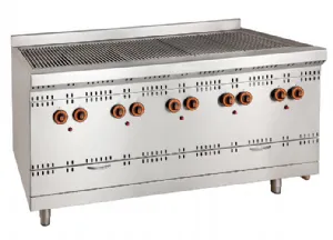 Barbecue en inox  Gaz professionnel 5 grilles fixes GRELHACO - GGSD-5C 012 805 000