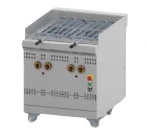 Barbecue en inox  Gaz professionnel 2 grilles rotatives GRELHACO - GGSDR 014 902 002