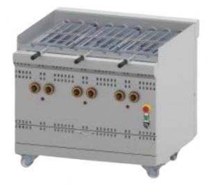 Barbecue en inox  Gaz professionnel 3 grilles rotatives GRELHACO - GGSDR